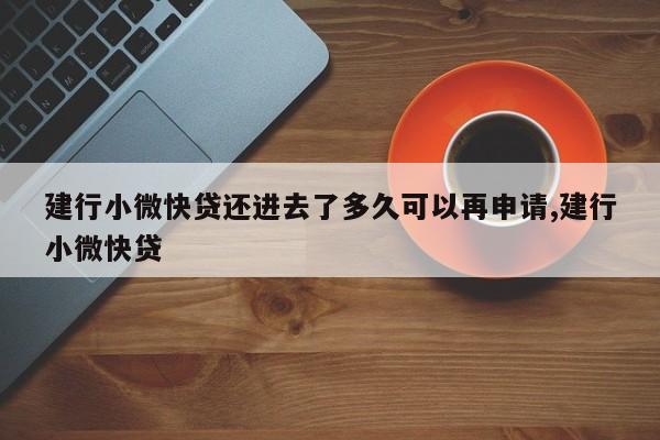 建行小微快贷还进去了多久可以再申请,建行小微快贷